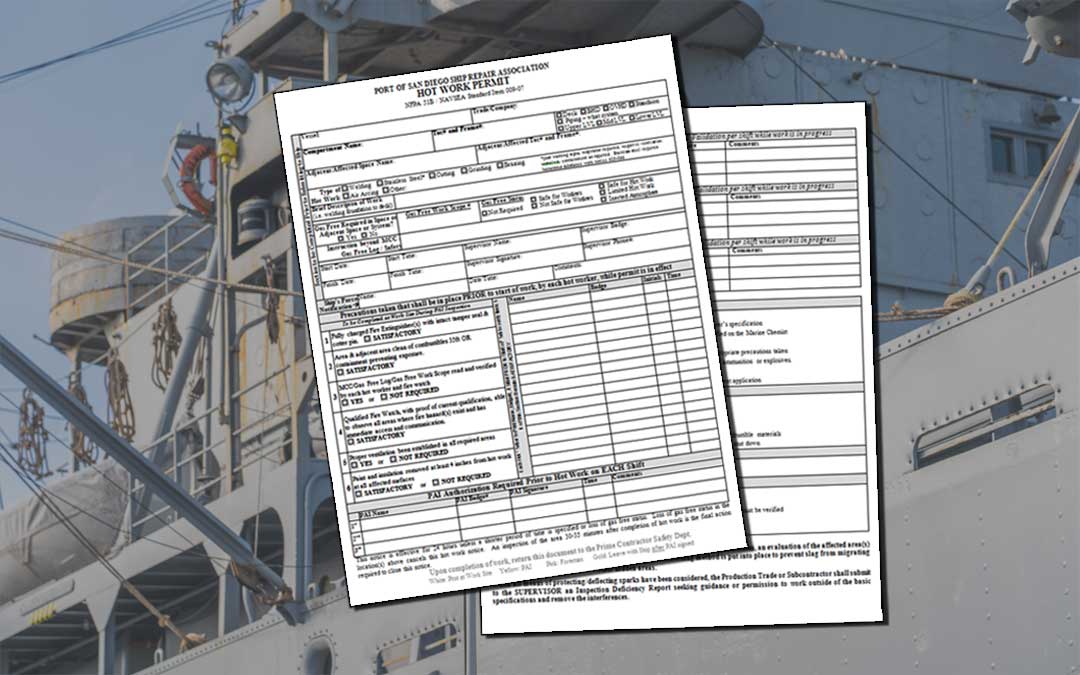 Maritime Hot Work Permit Requirement